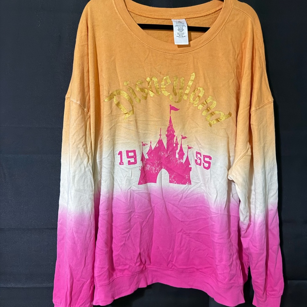 DisneySweatshirt - Orange, White, Pink Gradient